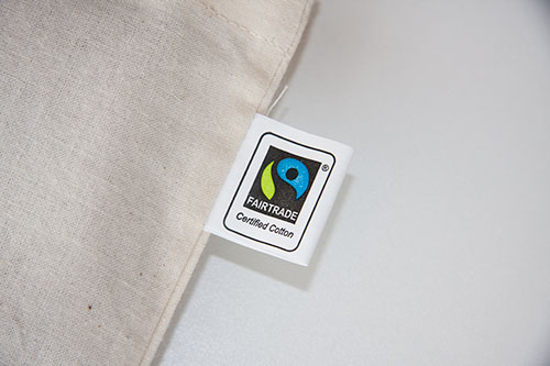 Nahaufnahme Fairtrade-Label